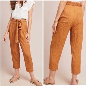 Anthropologie Gold Trouser Pants